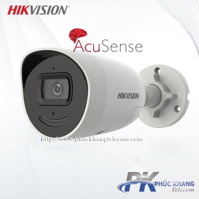 Camera IP AcuSense thân trụ 4MP HIKVISION DS-2CD2046G2-IU/SL