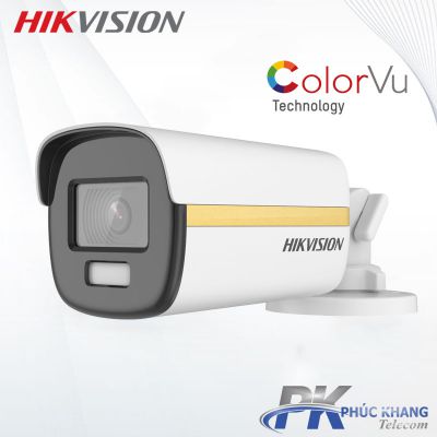 Camera HD-TVI COLORVU 2MP HIKVISION DS-2CE12DF3T-FS