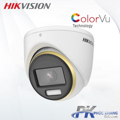 Camera HD-TVI COLORVU 2MP HIKVISION DS-2CE72DF3T-F