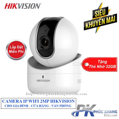 Lắp đặt Camera Wifi Robot 2MP Hikvision DS-2CV2Q21FD-IW Tặng kèm thẻ nhớ 32GB chính hãng
